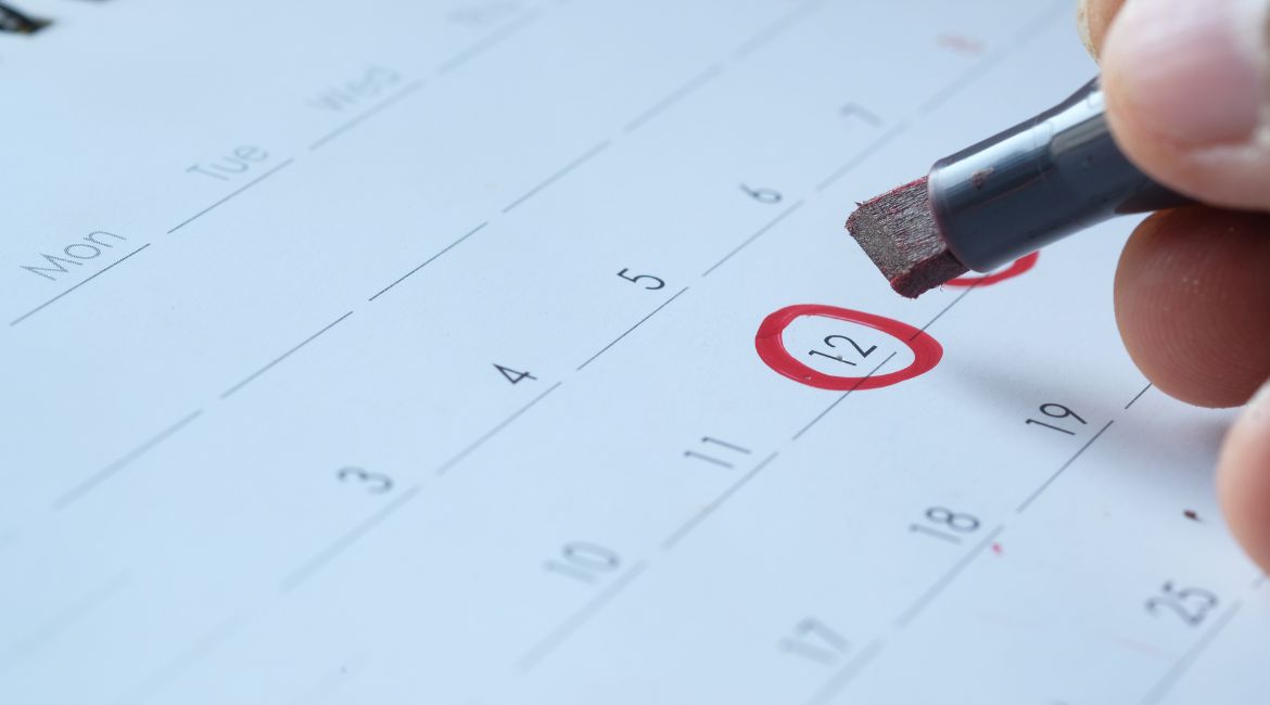 Agenda fiscal avec mention pénalité de retard pour comptabilité ou fiscalité