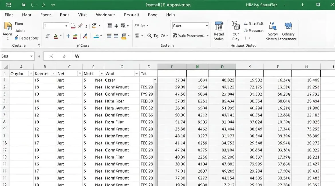 fichier des écritures comptables affiché dans un logiciel comptable